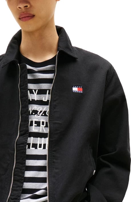 Jakne Tommy Hilfiger Jeans për meshkuj, e zezë