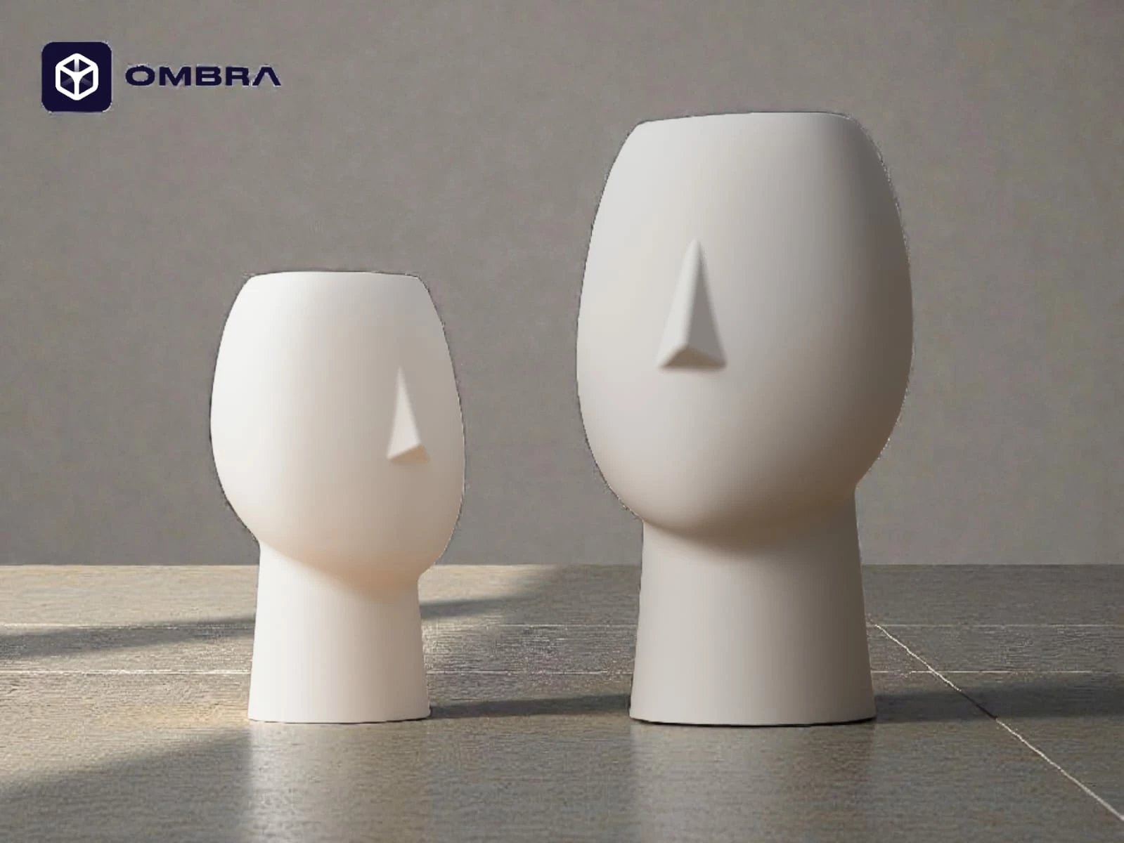 Vazo Dekorative dhe Kreative (Modern Face Vase), e zezë