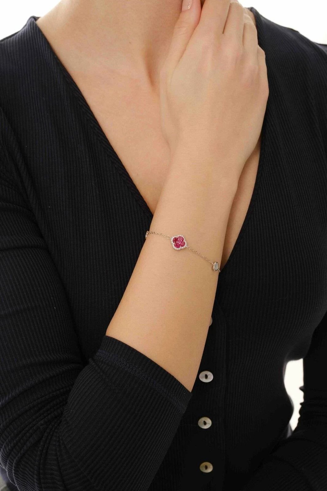 Byzylyk argjendi Jumeon, ngjyrë fuchsia, SGTL12643