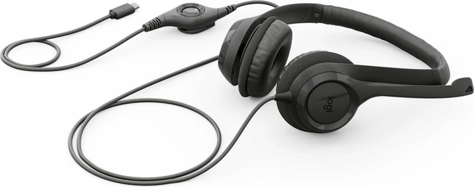 Kufje Logitech H390 USB-C, me mikrofon, të zeza