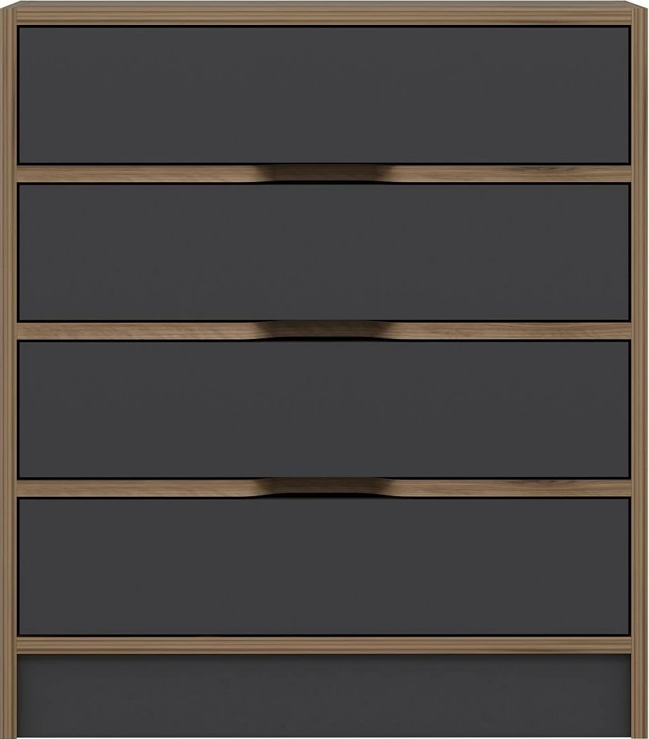 Komodë Hanah Home, Elina, ngjyrë arrë dhe antracit, 70x40x79 cm