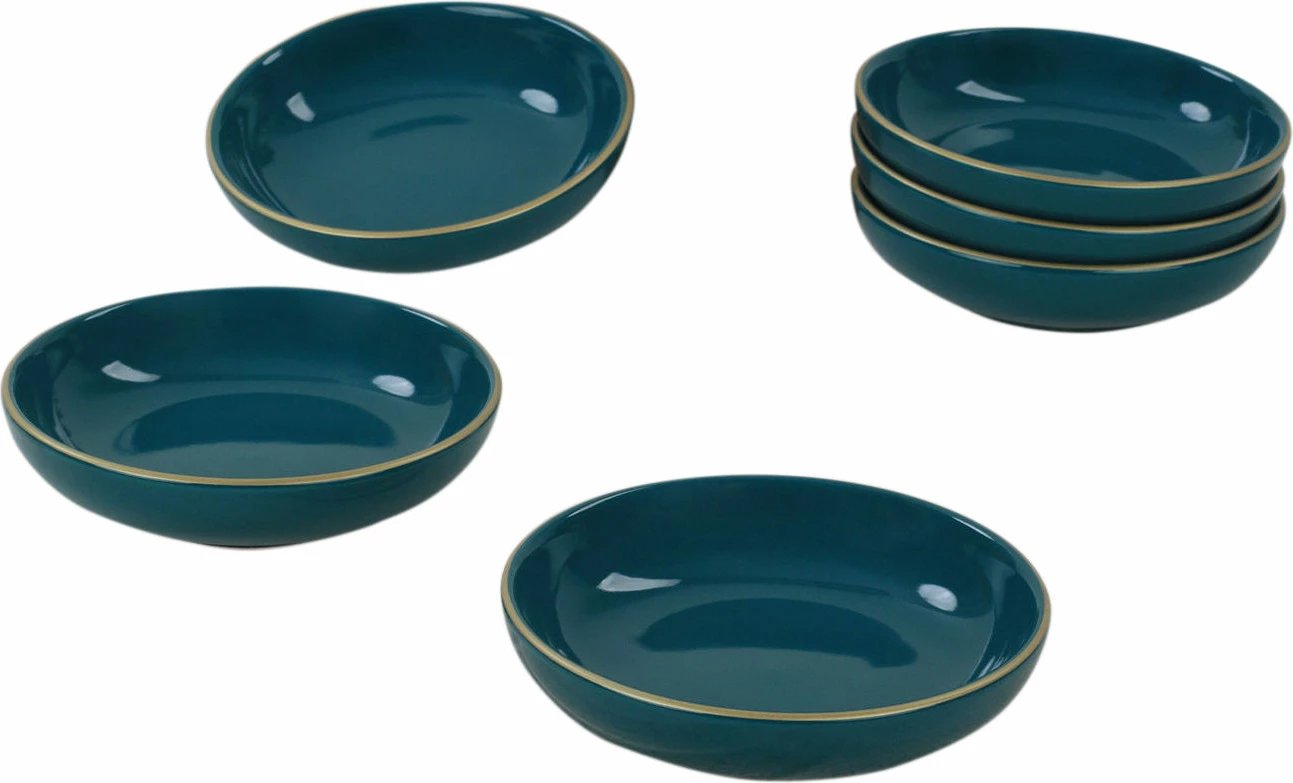 Set tasash salceje qeramike (6 cope), Hermia Concept, ngjyre blu petrol, ST489006F418A841600MAYD100