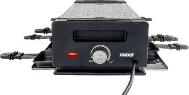Raclette UNOLD 48730, 8 persona, plastikë, çelik inox, e zezë