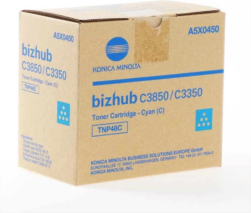 Toner Konica Minolta TNP48C A5X0450, rendiment 10,000 faqe, cyan