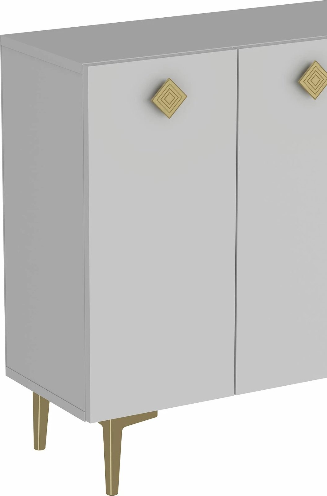 Konsolë Skye Decor, e bardhë, e artë