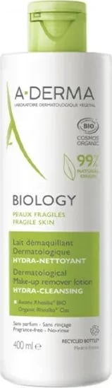Lëng pastrues fytyre unisex A-Derma Biology 400ml