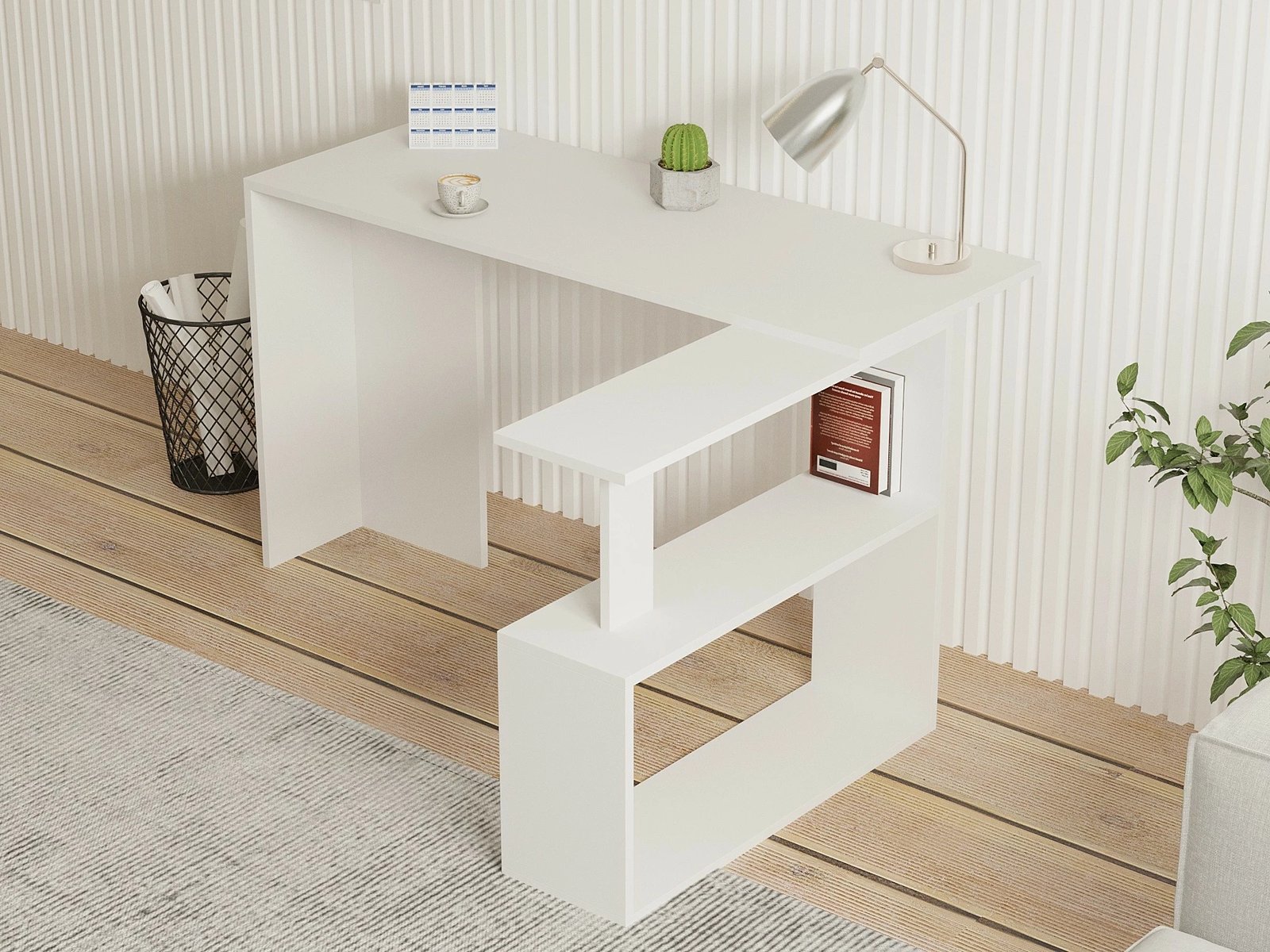 Tavolinë pune për studim, ngjyrë e bardhë, Cayko, Hanah Home