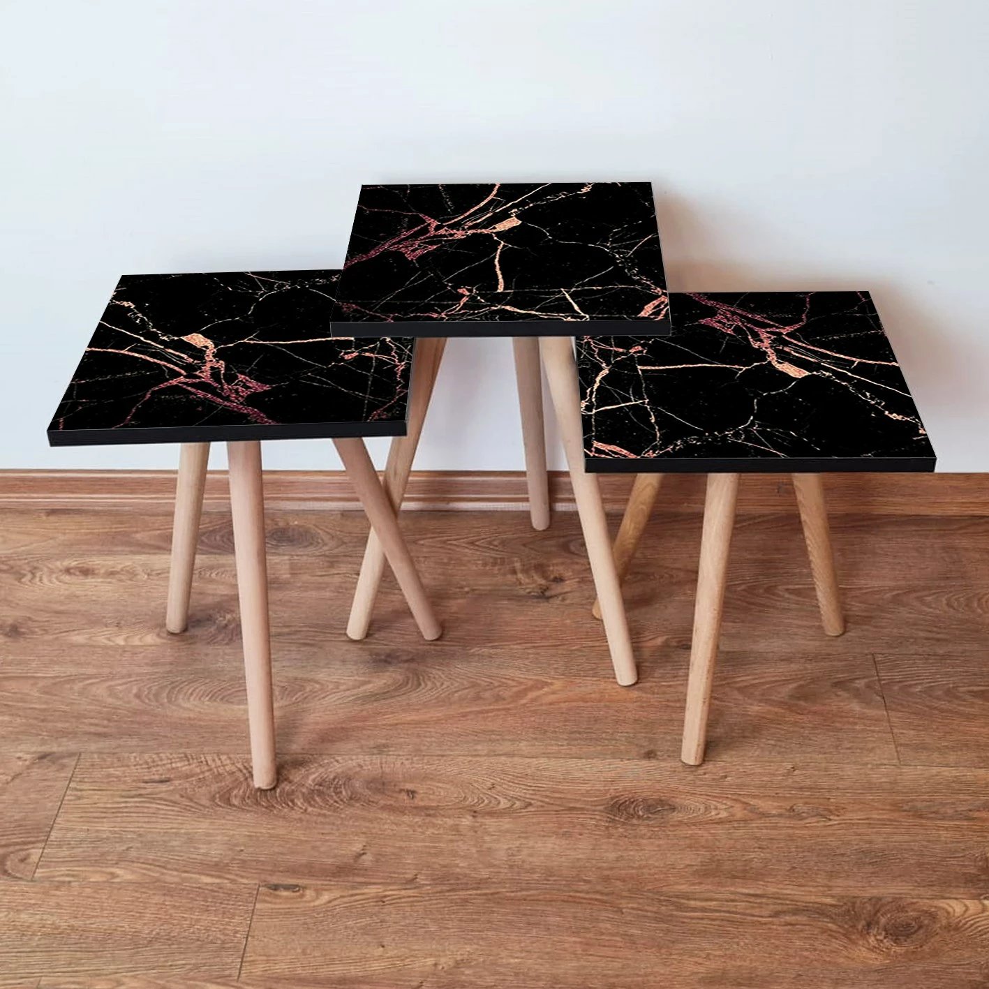 Set tavolinash të vendosshme, 3 copë, Skye Decor, 3Shp181, shumëngjyrëshe