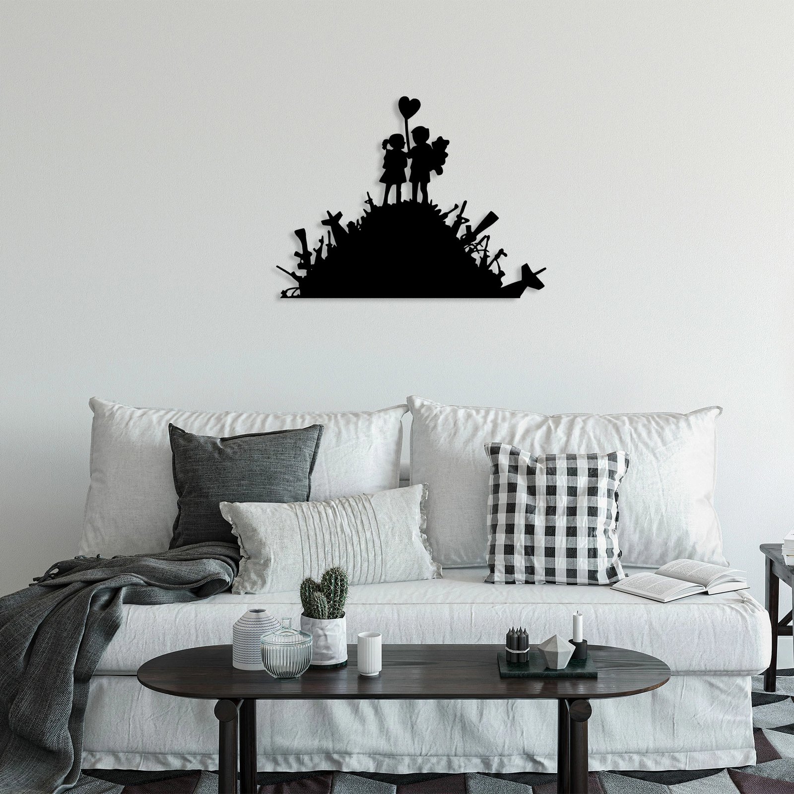 Aksesor dekorativ metalik për mur Wallity, Banksy - 2