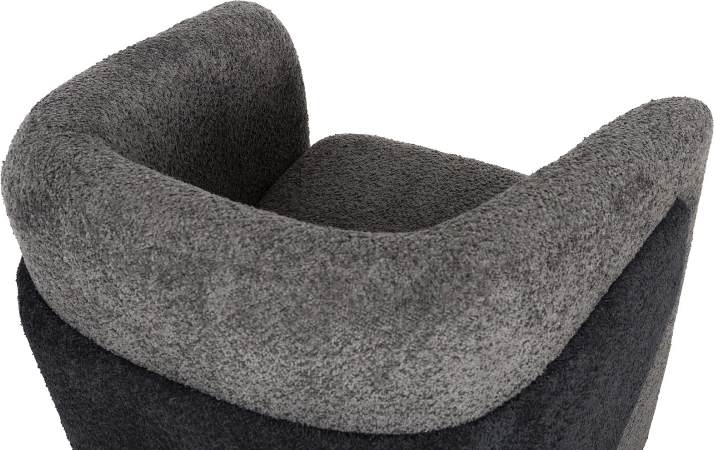 Karrige DOPER FH9590.01, pëlhurë boucle, gri-antracit blu, 68x72x76H cm