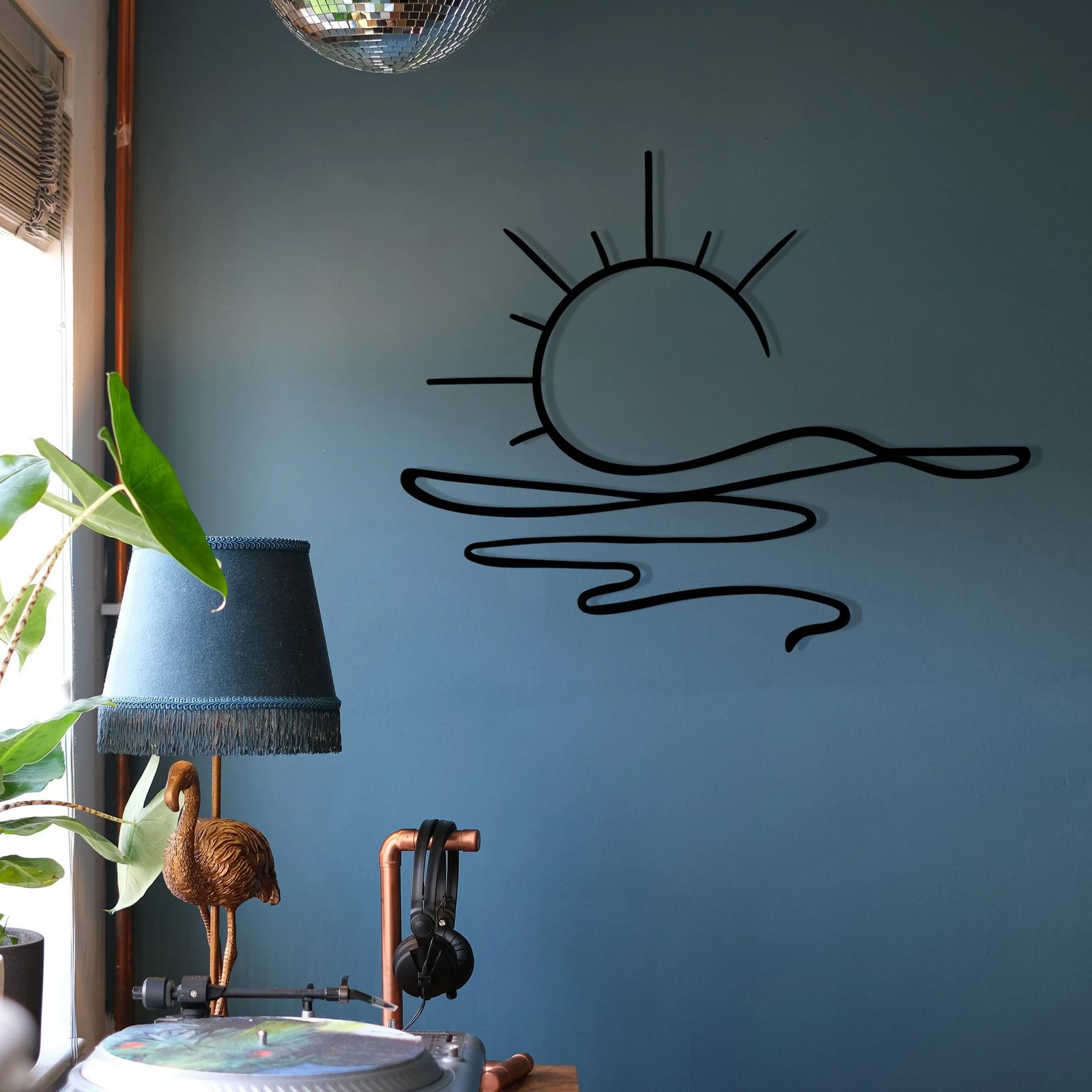 Aksesor dekorativ metalik për mur, Wallity, Alborada