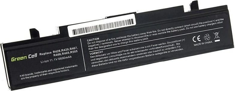 Bateri laptopi për Samsung, Green Cell SA02, 6600mAh, e zezë