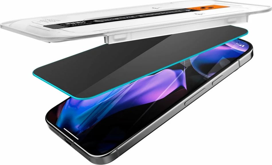 Xham mbrojtës Spigen Glas.TR EZ Fit Privacy për Google Pixel 9 Pro XL, 2 copë