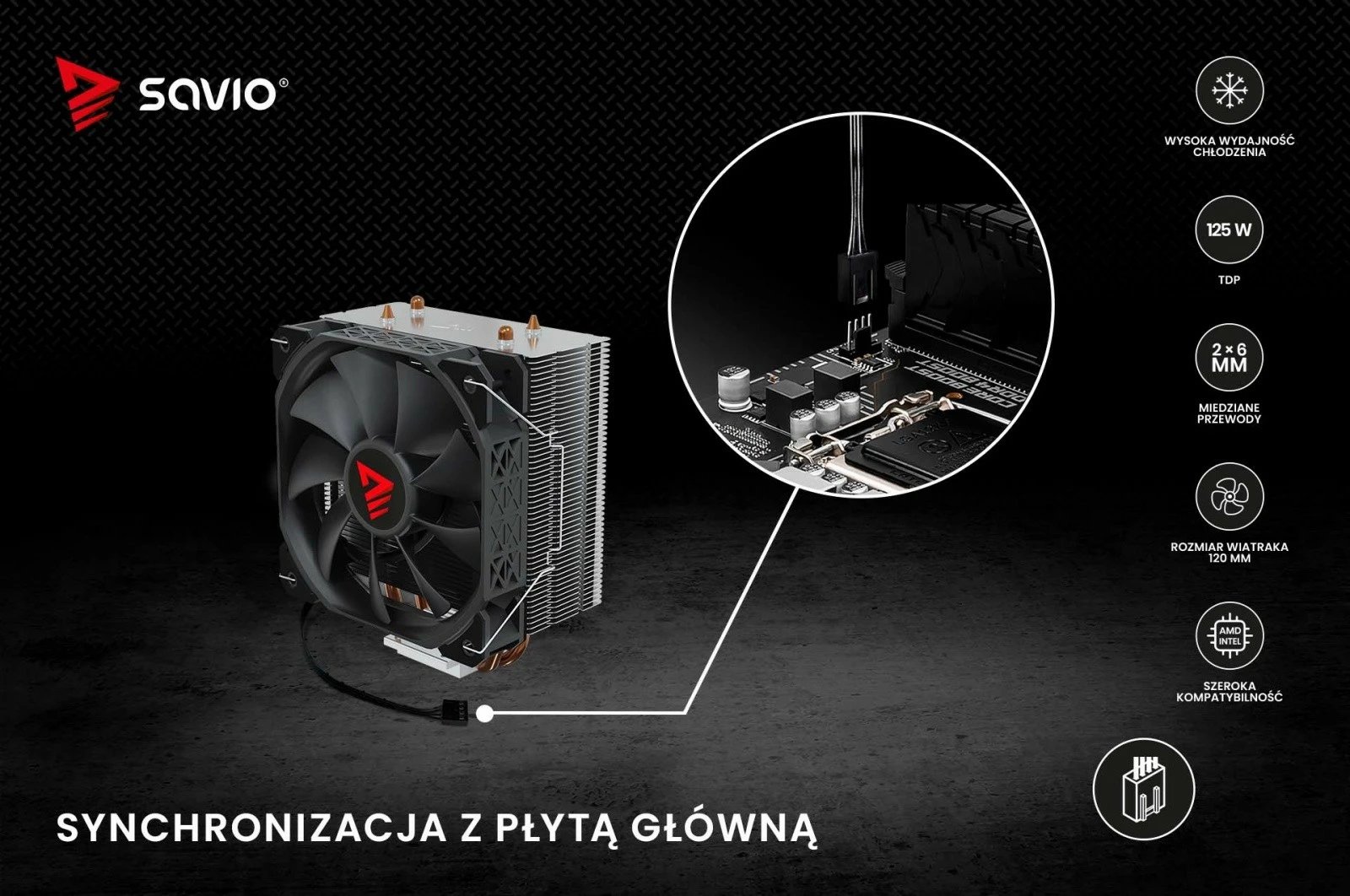 Ftohës procesori Savio FROST X2, 120 mm, PWM, 125 W TDP, i zi Ftohës procesori Savio FROST X2, 120 mm, PWM, 125 W TDP, i zi