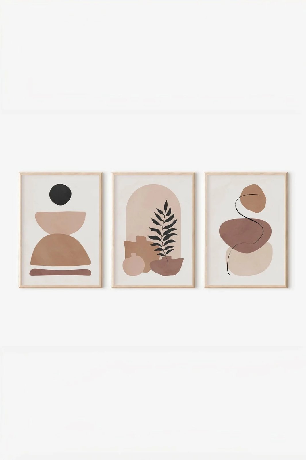 Set pikturash dekorative me kornizë (3 copë), Wallity, 3Dartsohoset50