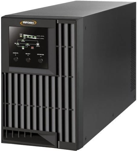 UPS Infosec E4 Value 1000, 1 kVA, 3 dalje AC, LED, 9Ah, E zezë UPS Infosec E4 Value 1000, 1 kVA, 3 dalje AC, LED, 9Ah, E zezë