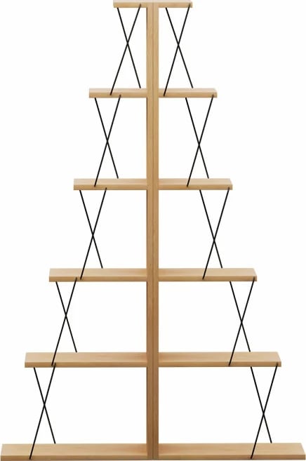 Raft librash mini Tars, sonoma-e zezë, set prej 2 copash, 130x22x146cm