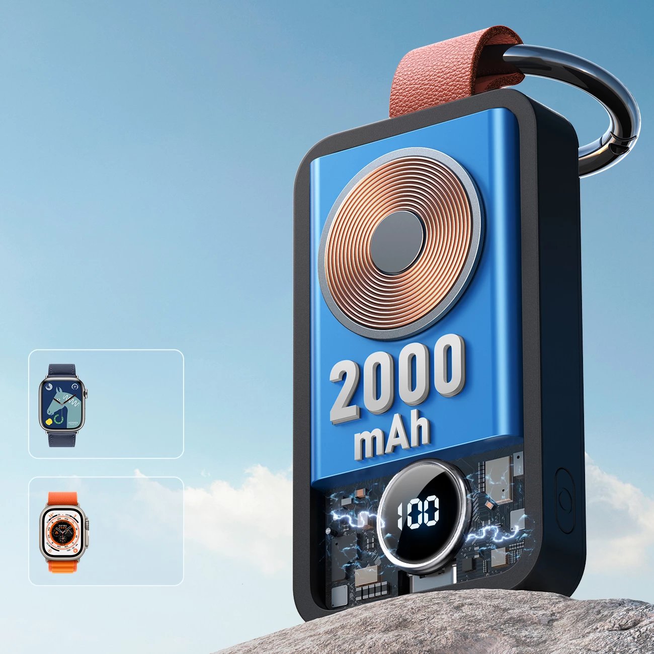 Powerbank wireless Joyroom JR-WQW01 për Apple Watch, 2000mAh, 3W, e zezë