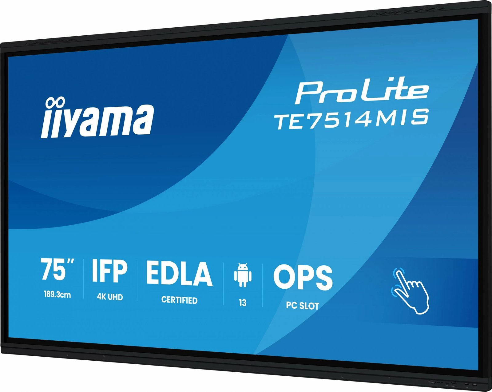 Monitor interaktiv iiyama ProLite TE7514MIS-B2AG 75 inç 4K UHD Wi-Fi i zi