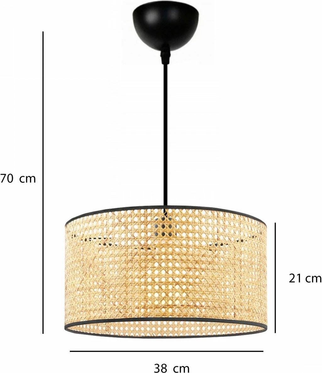 Llambë tavani Opviq, ratan, krem dhe e zezë, AYD-3320