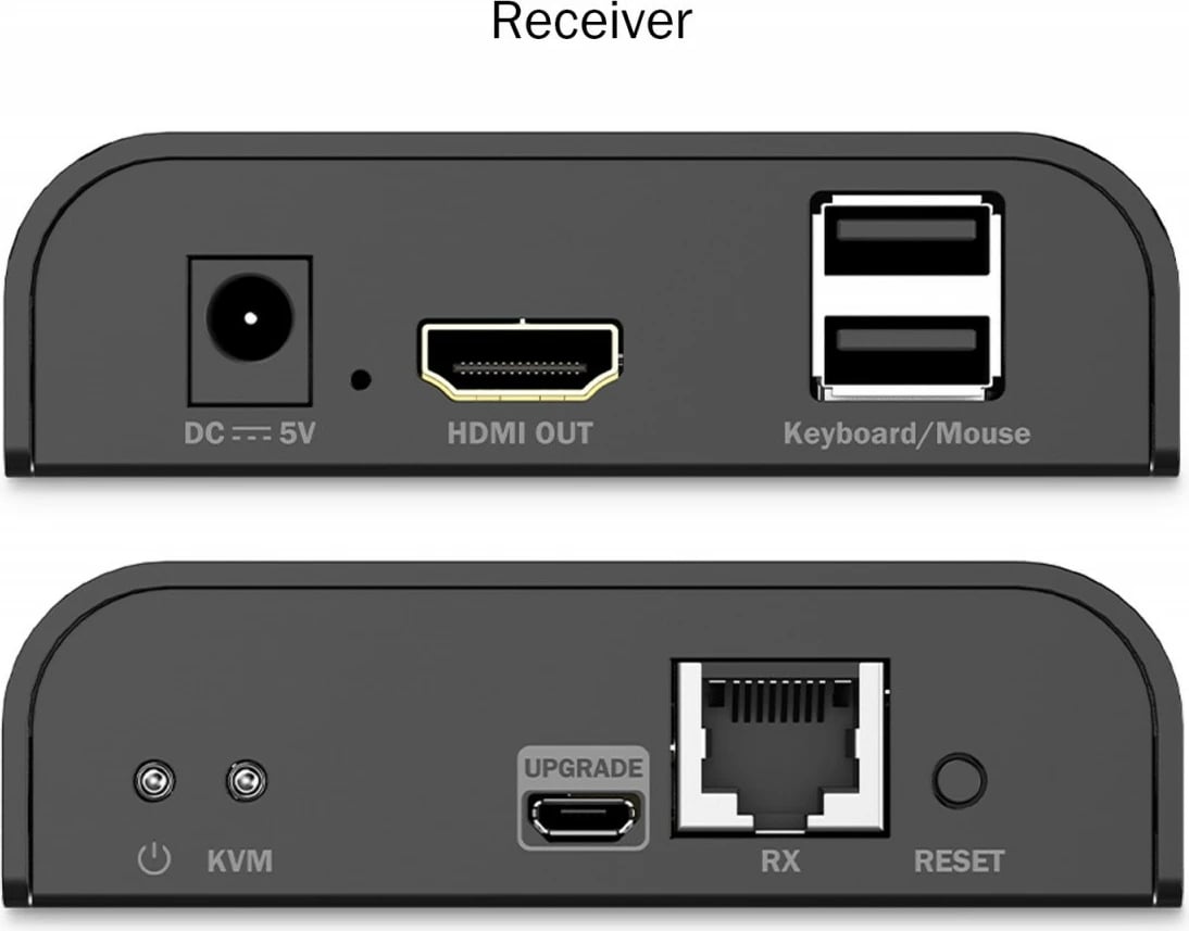 Set extender HDMI Digitus DS-55355 me KVM, 4K/60Hz, deri 200m, i zi