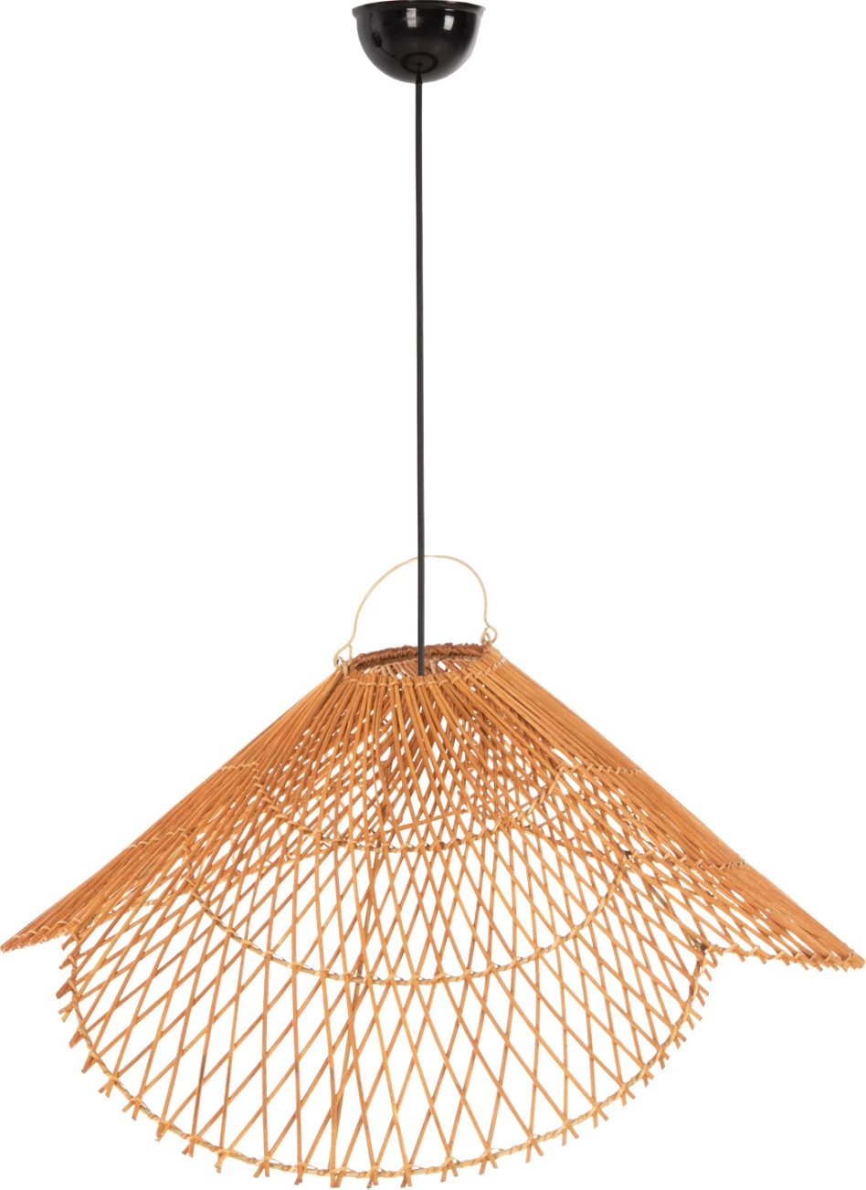 Llambë tavanore varëse, rattan natyral, ngjyrë bezhë rëre, FH7880.02, Φ97x46H cm