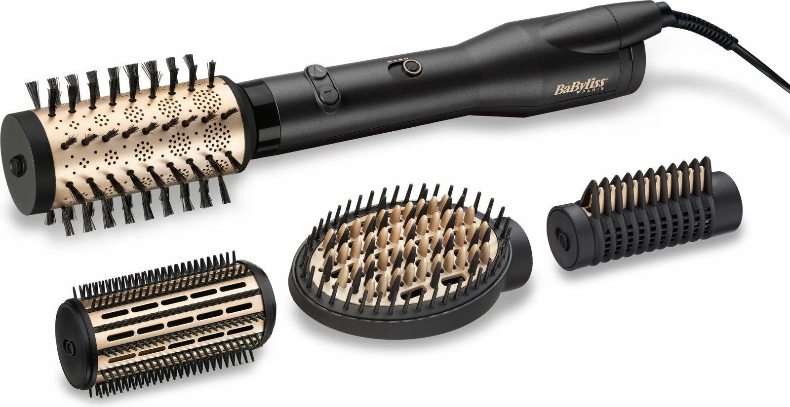 Furçë elektrike për flokë BaByliss AS970E me aksesorë, e zezë