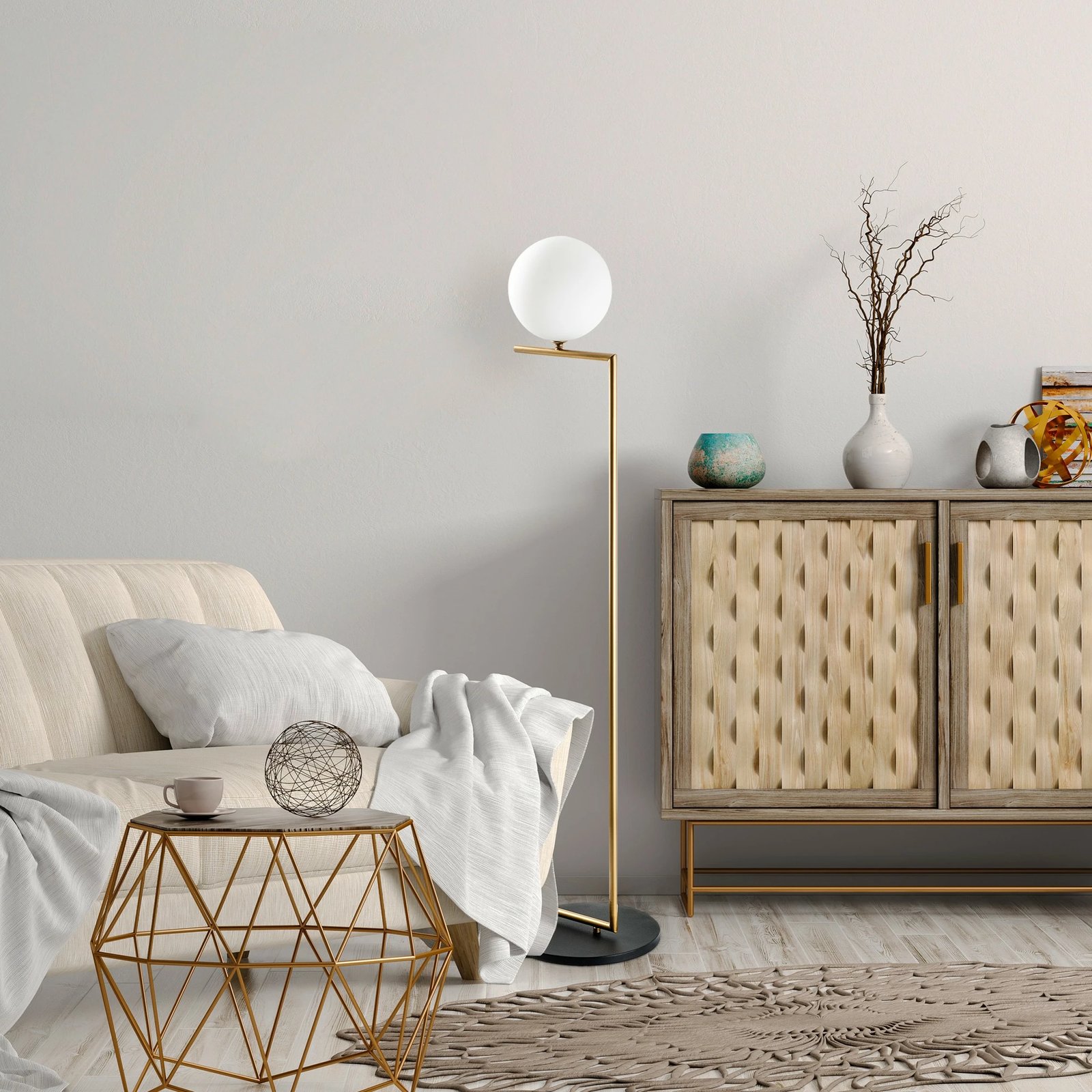 Llambë dyshemeje Opviq, ngjyrë ari, Luminar - 14181