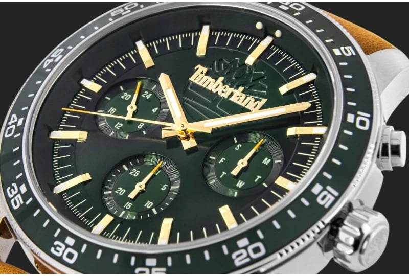 Orë dore meshkuj Timberland Parkman TDWGF0029001, e gjelbër, set me çantë