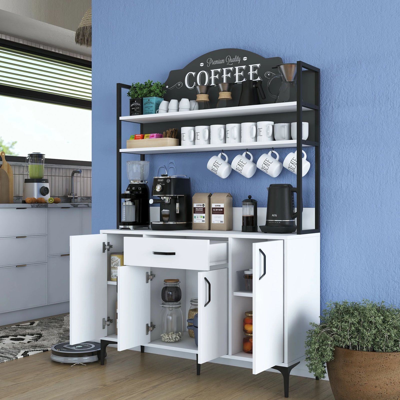 Dollap multifunksional, i bardhë, JE130 - 2987