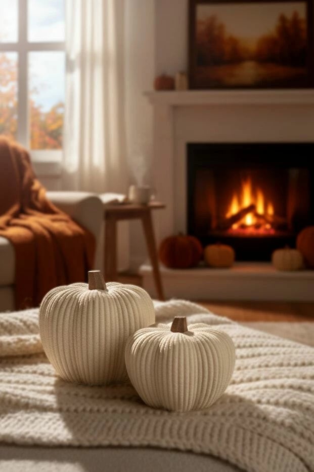 Set dekorativ për stoli (2 copë), ngjyrë krem, Pumpkin 2, Evila Originals