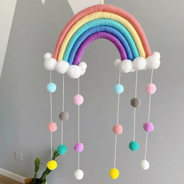 Dekor për Mur Rainbow me Pom-Pom, NEXT, 22x50cm
