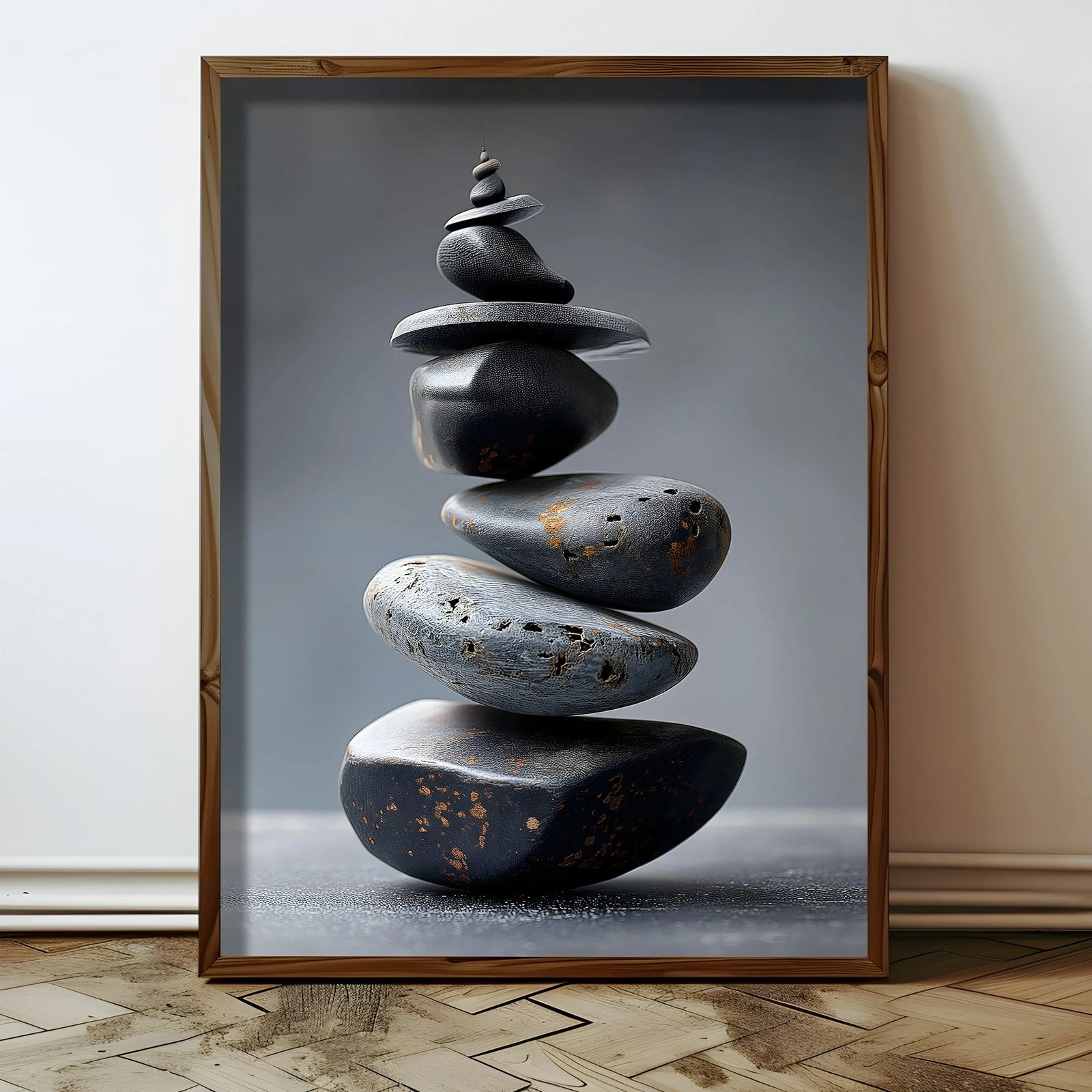 Pikturë dekorative me kornizë MDF, shumëngjyrëshe, HUM087, 50x70x3.5cm