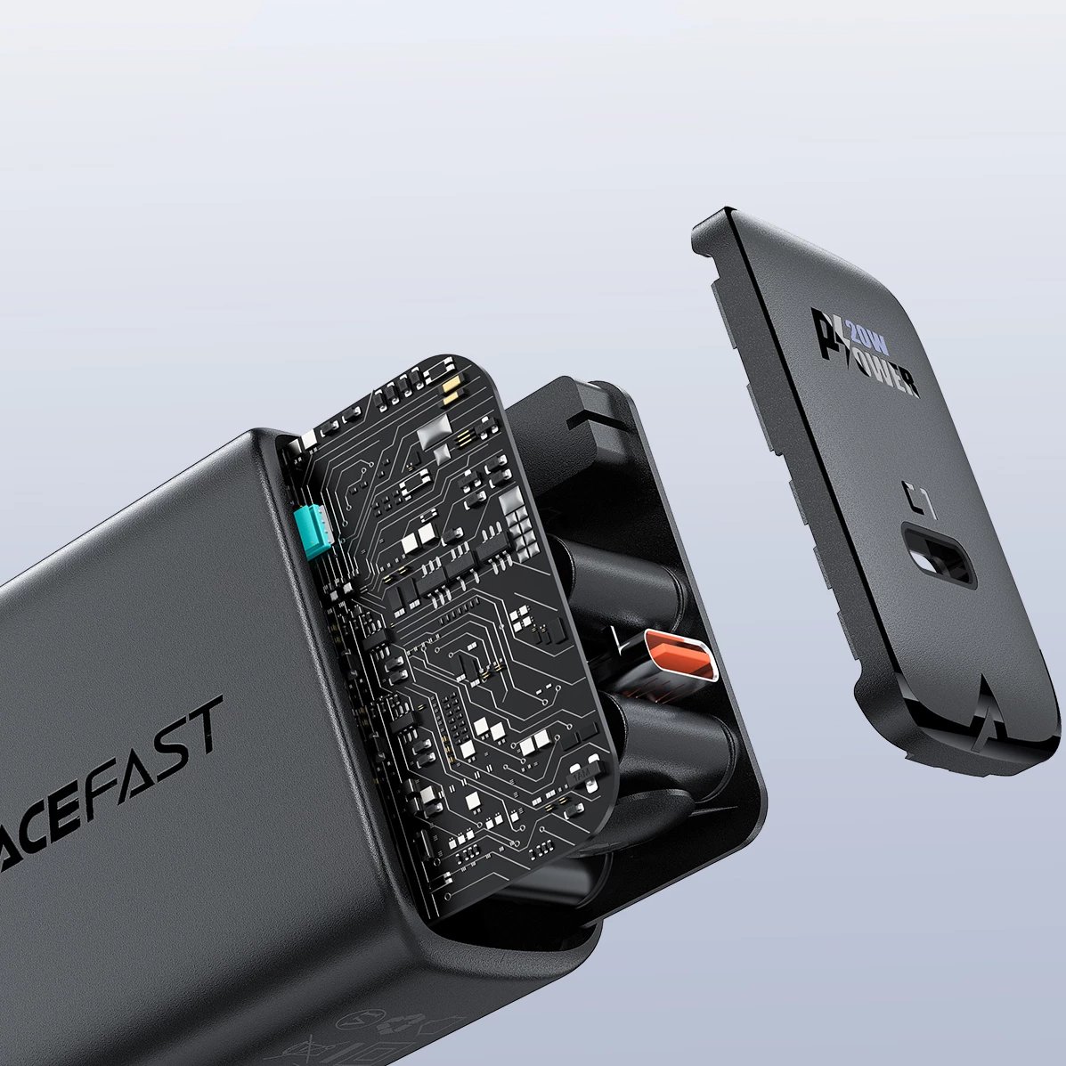 Karikues i shpejtë Acefast A1, USB Type-C, 20W, i bardhë