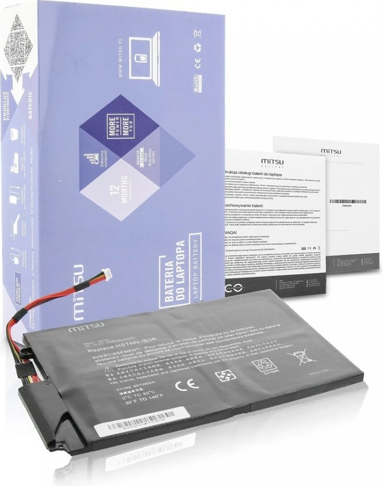 Bateri laptop Mitsu për HP Envy 4, 3500 mAh, 14.8V, Li-poly
