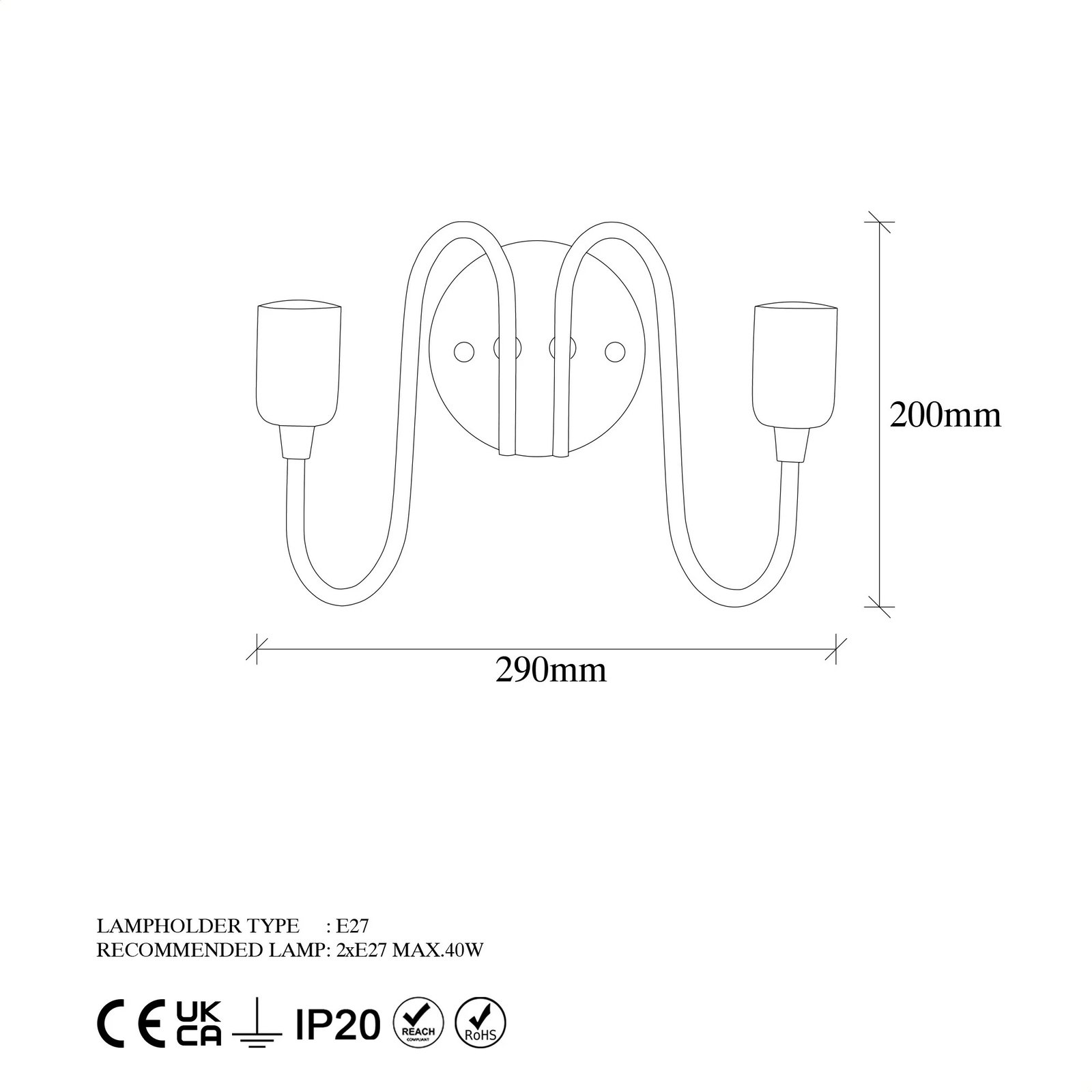 Llambë muri Opviq, Firat - 11521, metal, ngjyrë e zezë/antik, 29x15x20cm Llambë muri Opviq, Firat - 11521, metal, ngjyrë e zezë/antik, 29x15x20cm