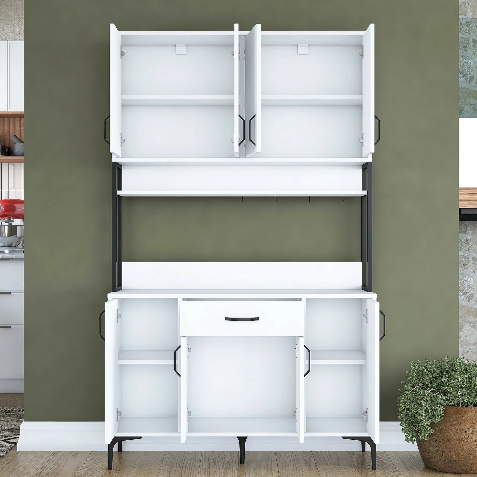 Dollap shumëpërdorimësh, ngjyrë e bardhë, JE127-2984