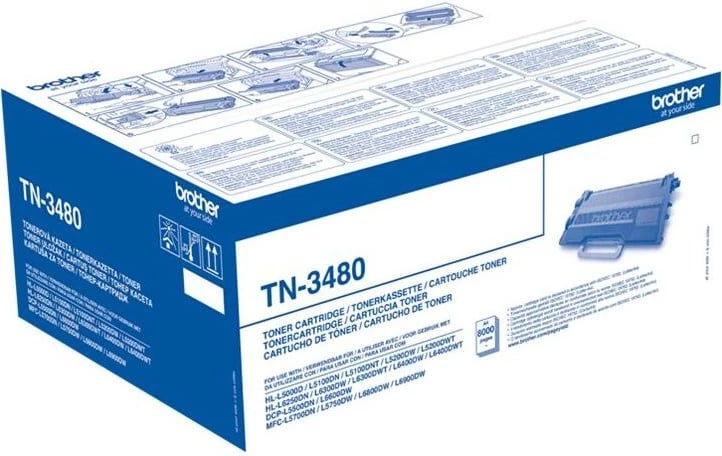 Toner Brother TN-3480 original rendiment i lartë 5500-8800 faqe, e zezë