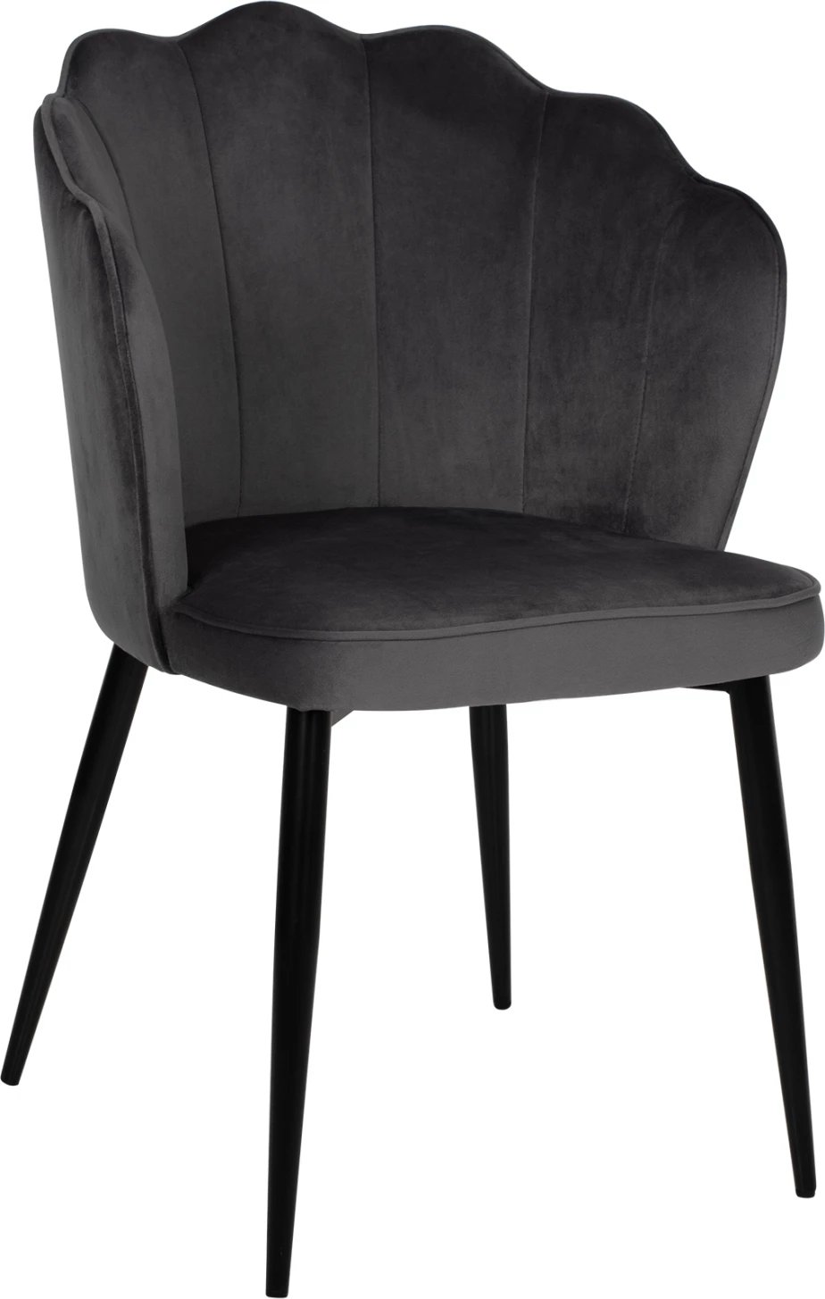 Karrige AVIE FH8737.01 kornizë metalike dhe kadife gri 48x48x85Hcm., set prej 2 copë