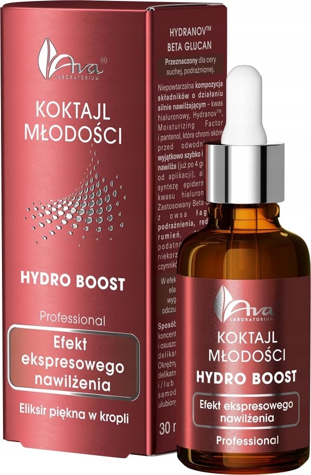 Serum për fytyrë Ava Laboratorium Youth Cocktail Hydro Boost Hydrating për femra, 30ml