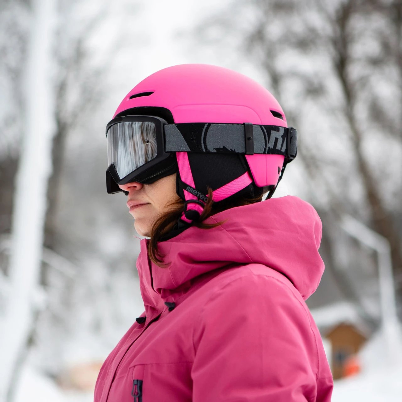 Helmetë skijimi Meteor unisex, rozë