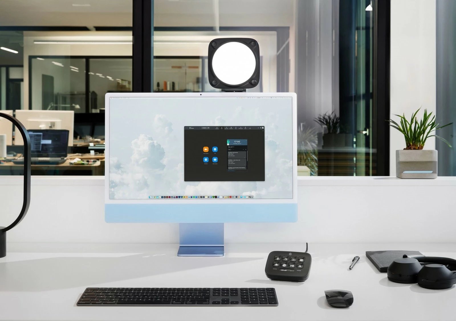 panel LED për ndriçim, Elgato, Key Light Neo 10LAJ9911, montim në monitor ose tavolinë, USB-C, 246 g, plastikë, e zezë