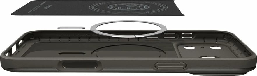 Mbështjellës, Spigen, Thin Fit MagSafe, për iPhone 17 Pro Max, polikarbonat, ultra i hollë, me MagSafe, gri