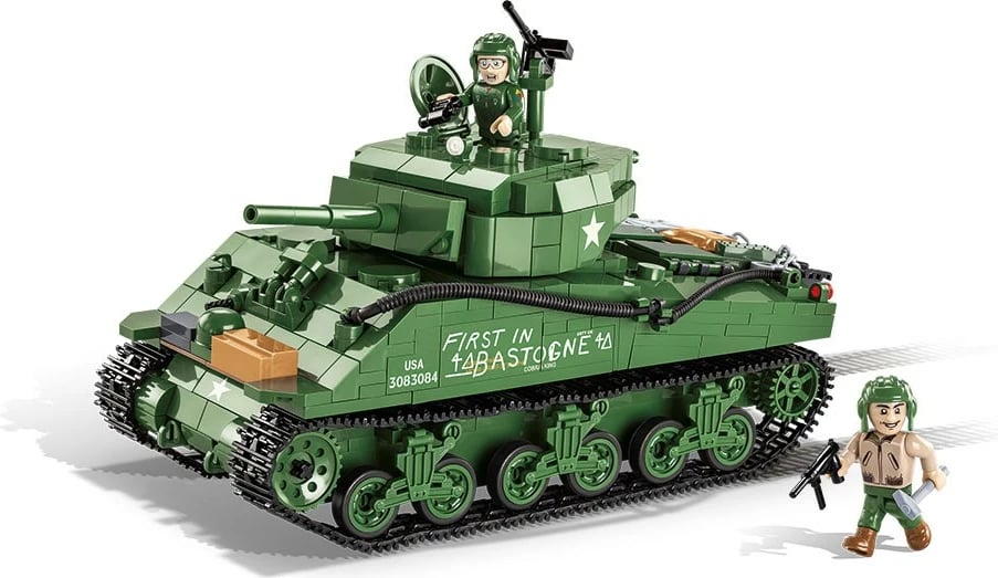 Set blloqe ndërtimi Cobi Sherman M4A3E2 Jumbo, 720 pjesë, me 2 figura, Jeshile Set blloqe ndërtimi Cobi Sherman M4A3E2 Jumbo, 720 pjesë, me 2 figura, Jeshile