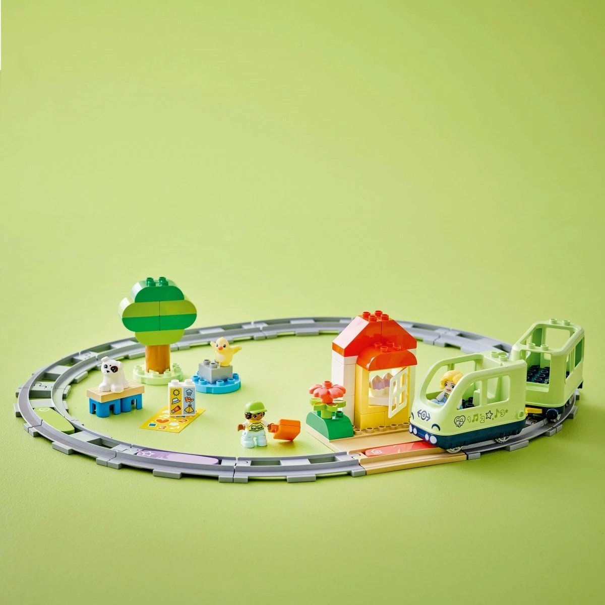 Set lodrash LEGO DUPLO 10427, tren interaktiv me drita dhe zëra, 57 pjesë