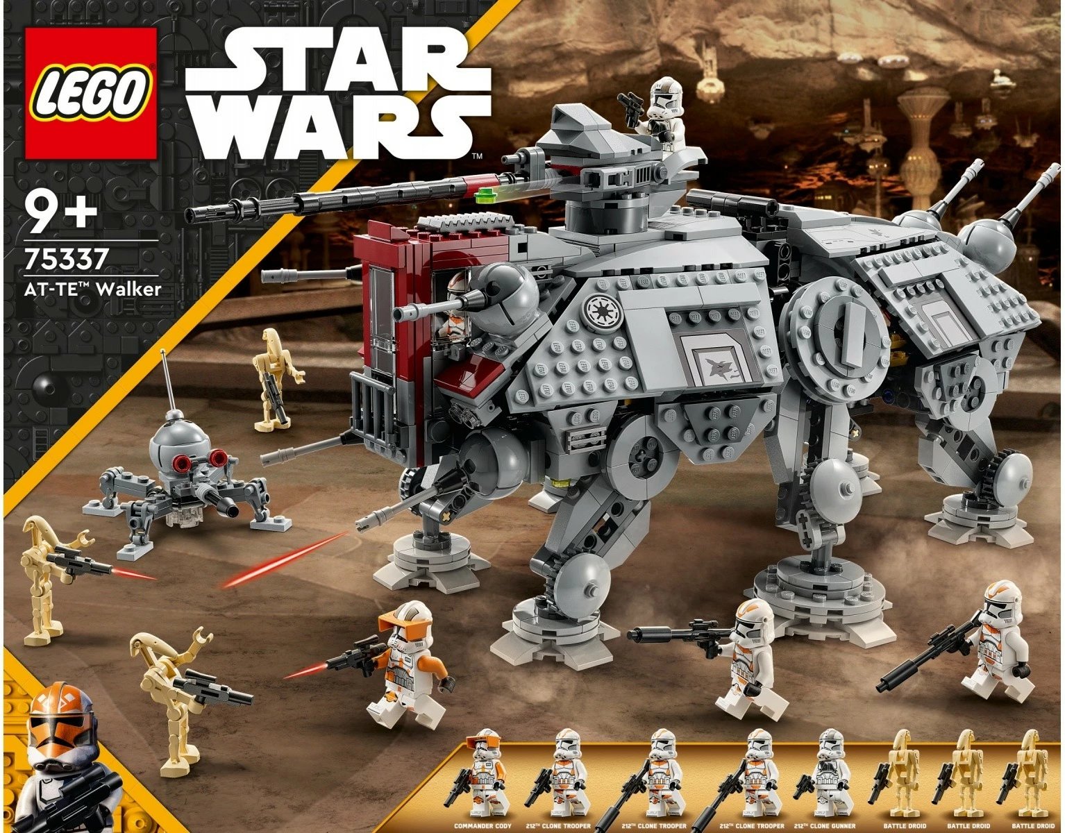 Set ndërtimi LEGO Star Wars AT-TE Walker 75337, 1082 pjesë, për fëmijë 9+