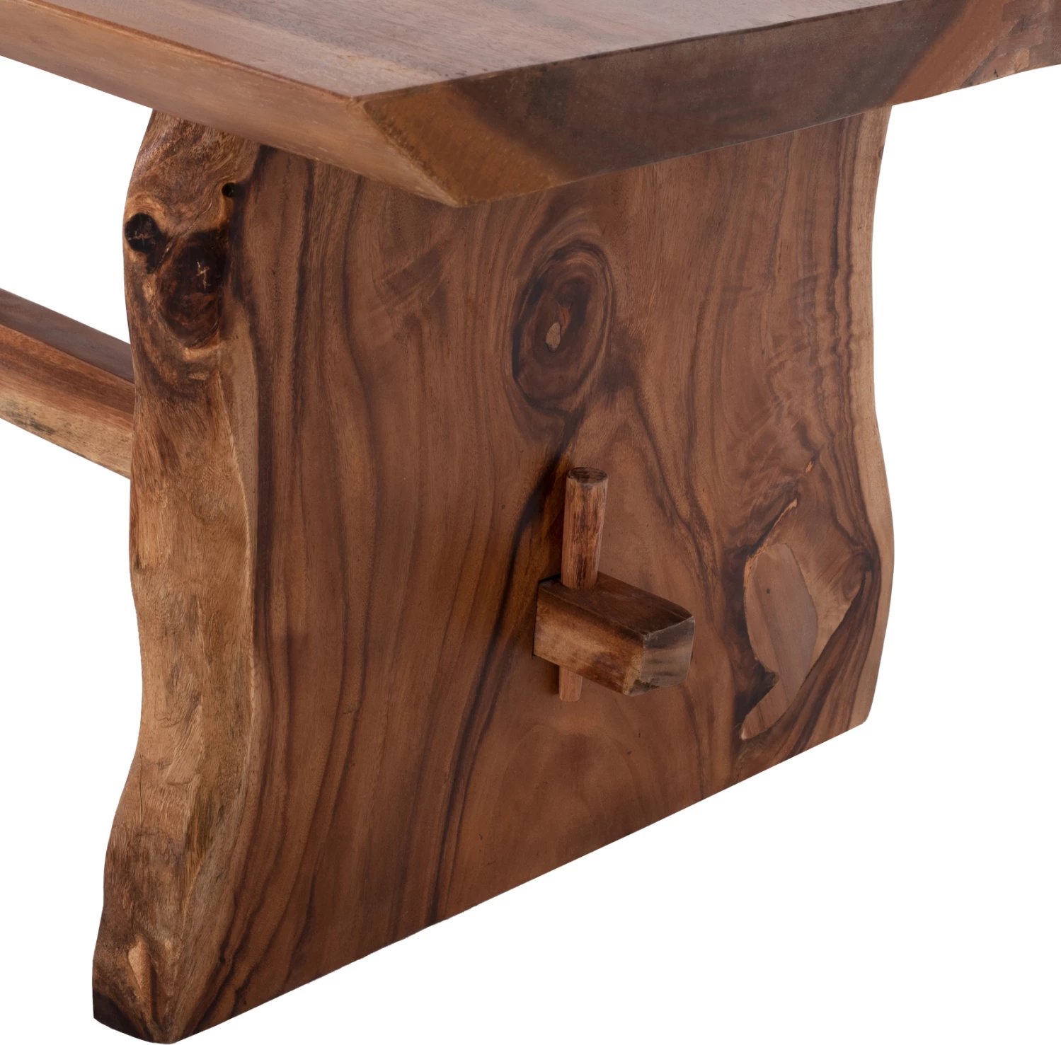 Tavolinë ngrënieje ULYSES, dru SUAR, ngjyrë natyrale, 300x100x78H cm