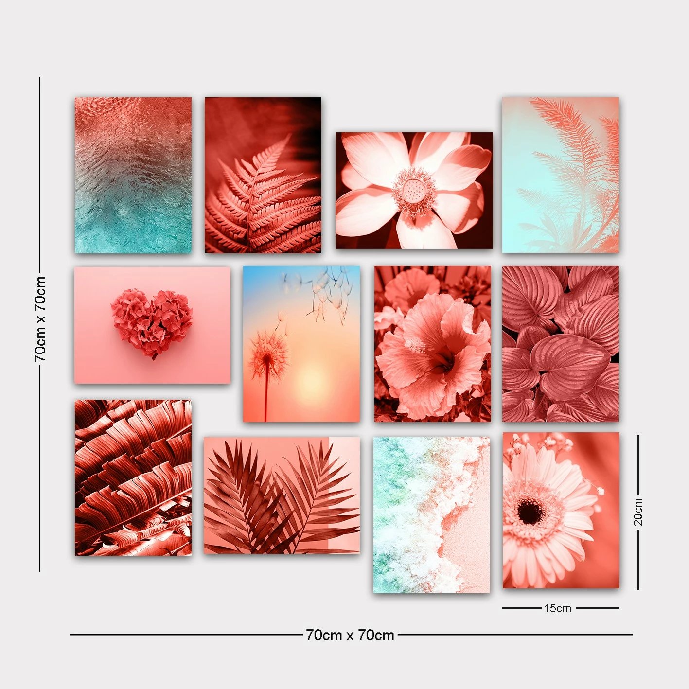 Piktura dekorative MDF (12 copë), Wallity, 12MDF24YS