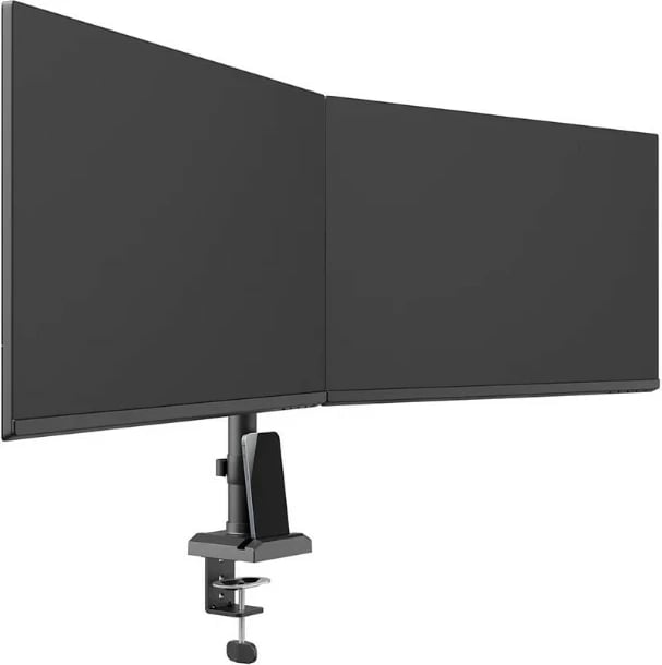 Krah monitori për tavolinë Neomounts DS60-600BL2, për 2 monitorë, Çelik, E zezë