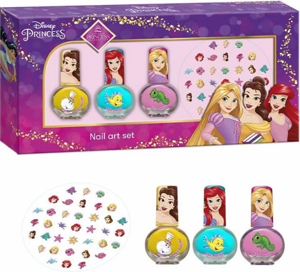 Set për art të thonjve Disney Princess, 4 copë